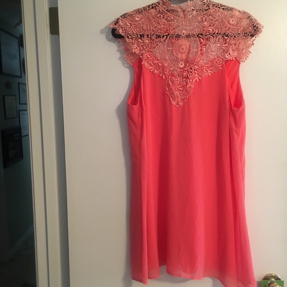 Salmon/coral color long top